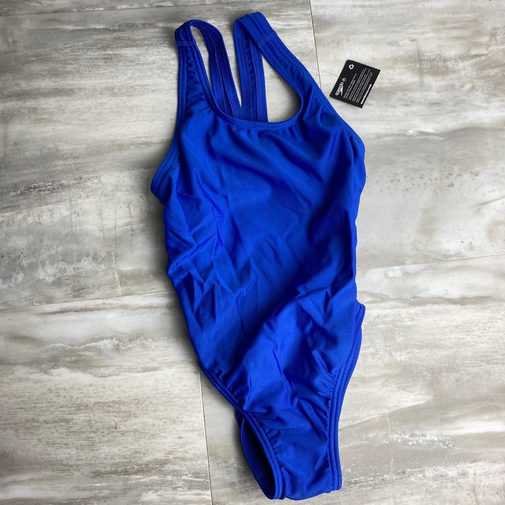 Speedo Girl's Pro LT Swimsuit Size 6/22 Youth Navy NWT